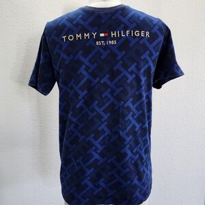 Tommy Hilfiger Navy Patterned Men's Tee